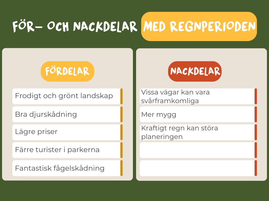 För- och nackdelar med torrperioden