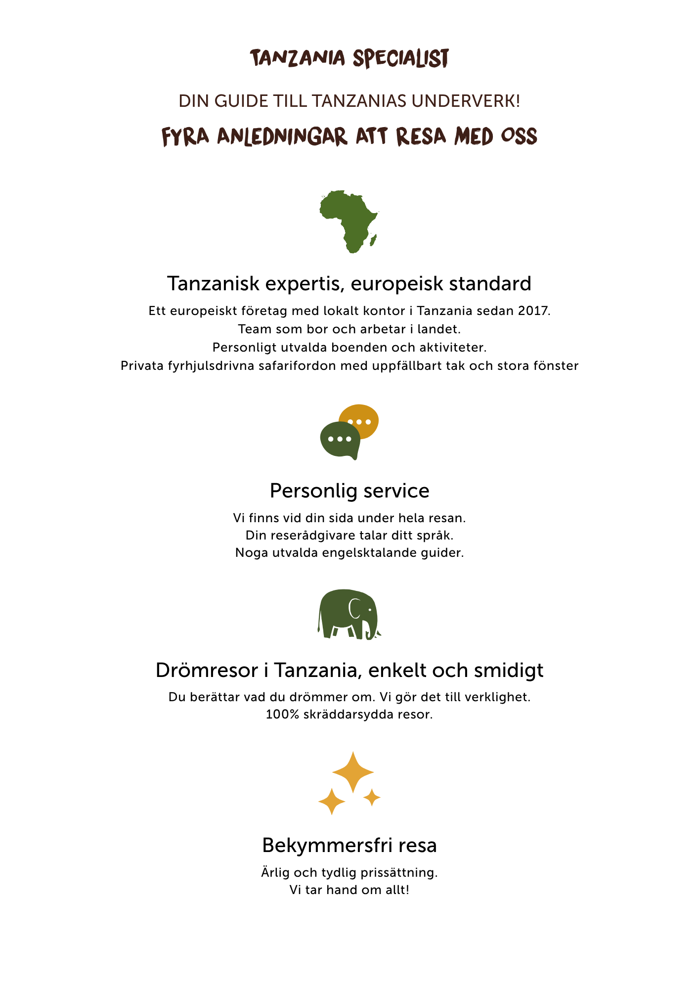 Fördelarna med att boka din resa med Tanzania Specialist
